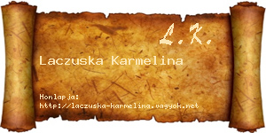 Laczuska Karmelina névjegykártya